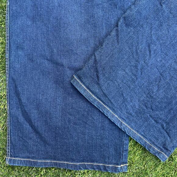 Hell Bunny Weston Denim Trousers Dark Wash Retro Style Plus Size Jeans 5XL - Picture 5 of 10